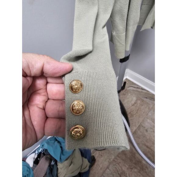 NWT Milano Essentials Cardigan Seagreass Size Large Gold - Picture 4 of 7